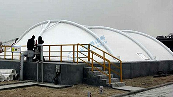 龙口胜利油田污水池加盖