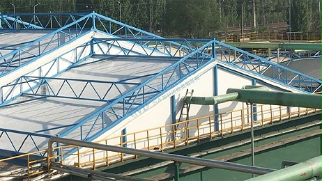 兖矿国际焦化有限公司污水池密封罩安装工程