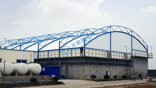 鹤壁元昊化工污水池密封罩安装工程
