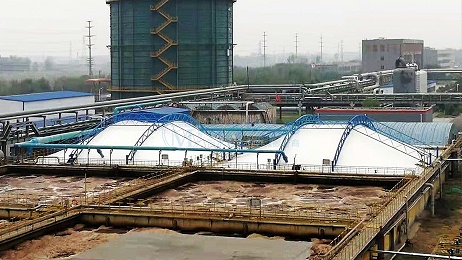 山东菏泽富海能源污水池反吊膜工程
