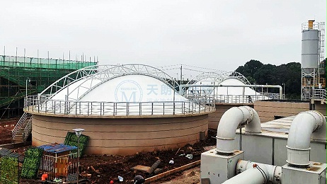 株洲河西污水处理厂反吊膜密封加盖项目