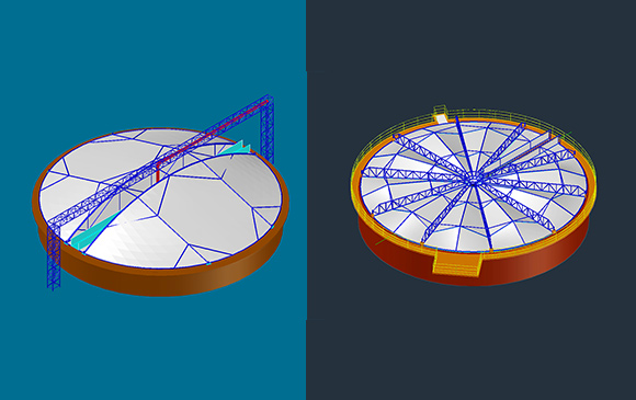 随动式钢架反吊膜