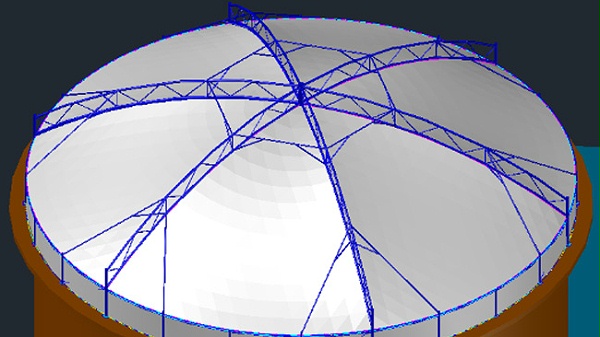 圆形反吊膜（整体密加高密封