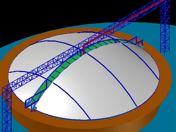 中心臭气收集管支架示意图