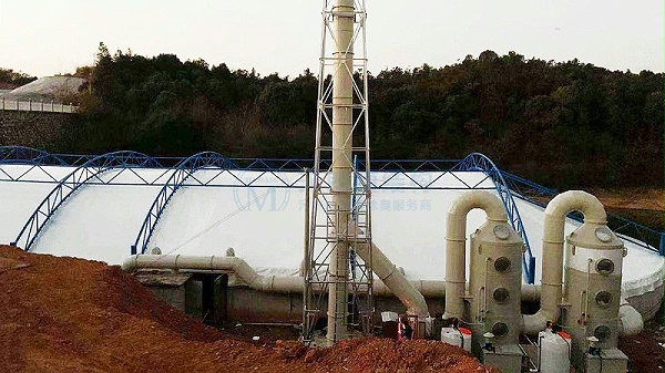 泉湖垃圾渗滤液调节池反吊膜密闭项目-2